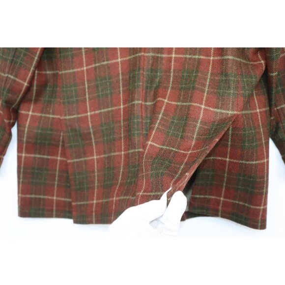 Faconnable Wool Cashmere Blend Plaid Coat Mens M Button Preppy Old Money - Picture 8 of 12